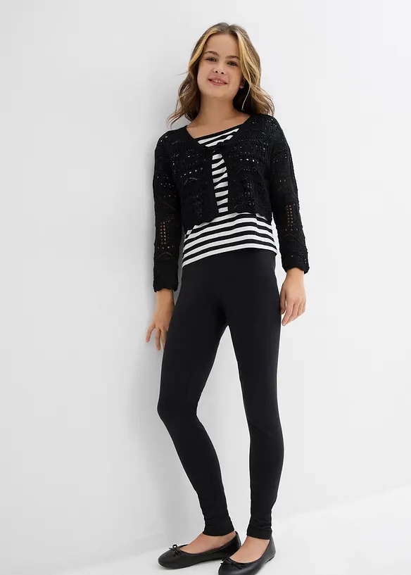 Lot de 2 leggings en matière élastique, bonprix