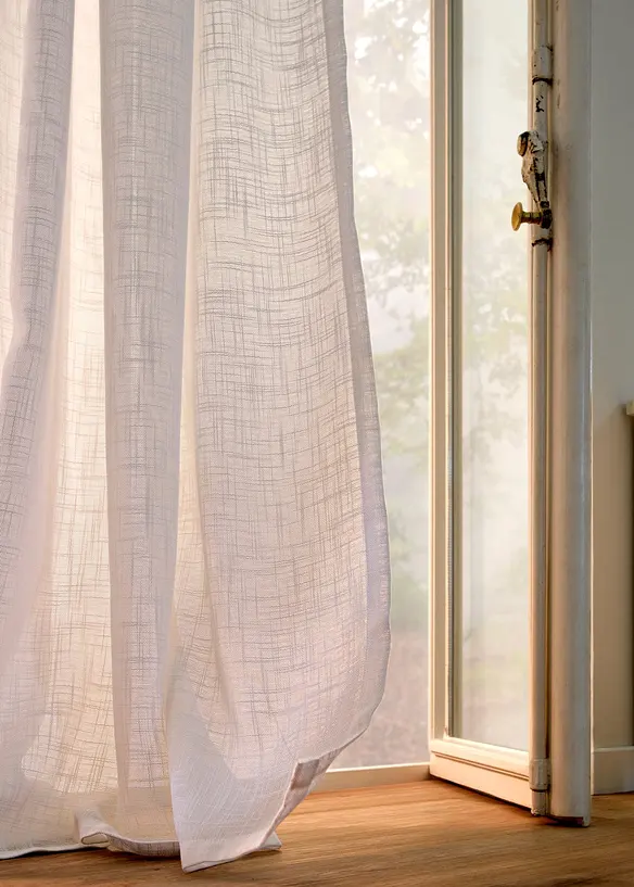 Lot de 2 rideaux panneau textur&eacute;s, bonprix