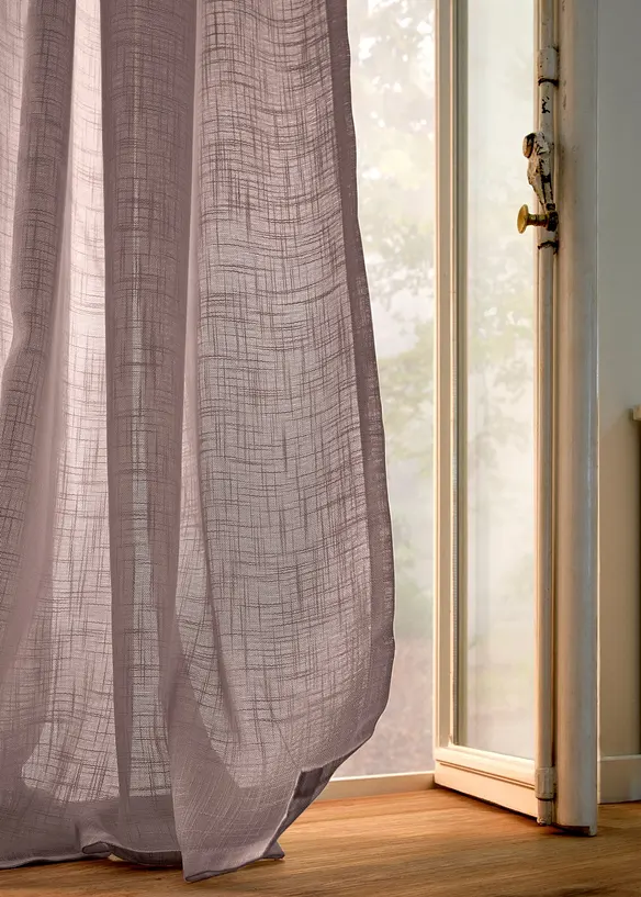 Lot de 2 rideaux panneau texturés, bonprix