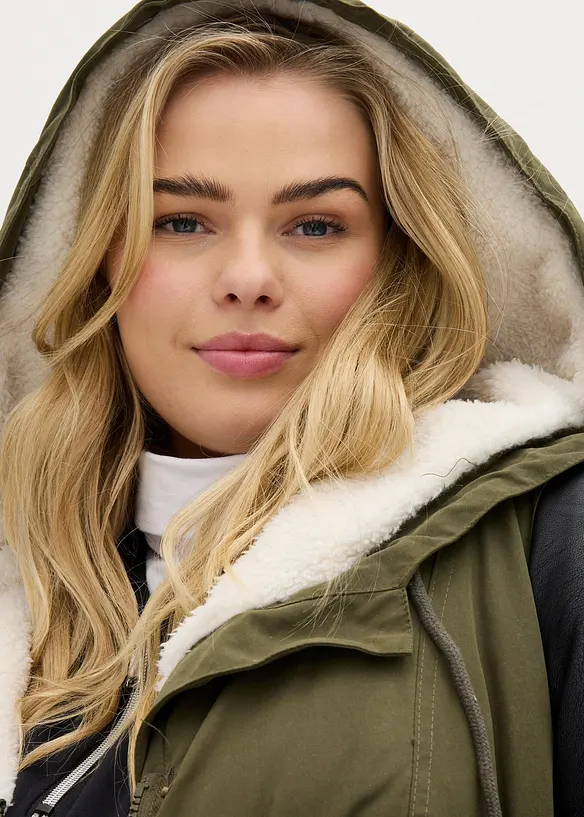 Parka de grossesse et de portage doublée peluche, bonprix