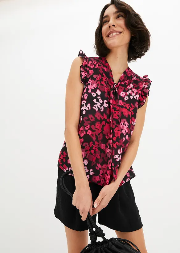 Blouse imprimée à lavallière, bonprix