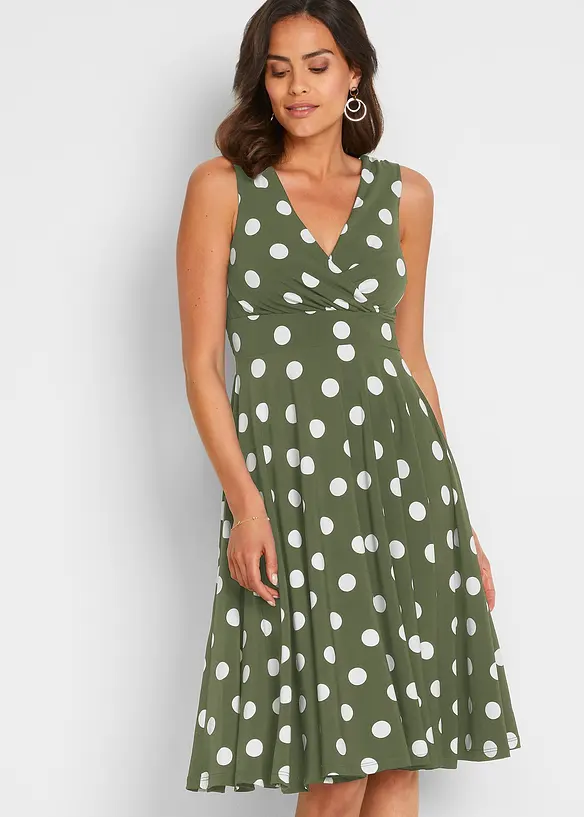Robe en jersey à pois, bonprix
