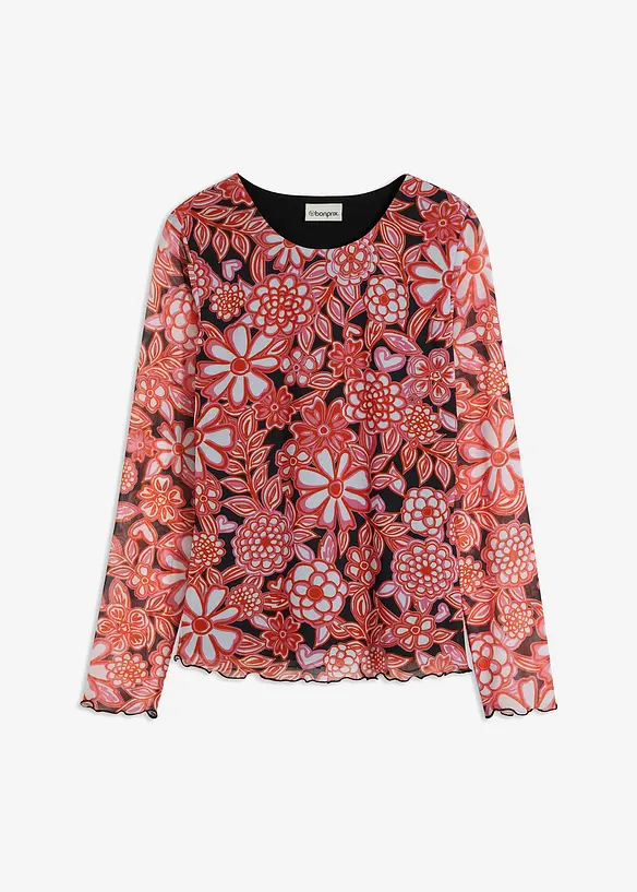 T-shirt manches longues en mesh, bonprix