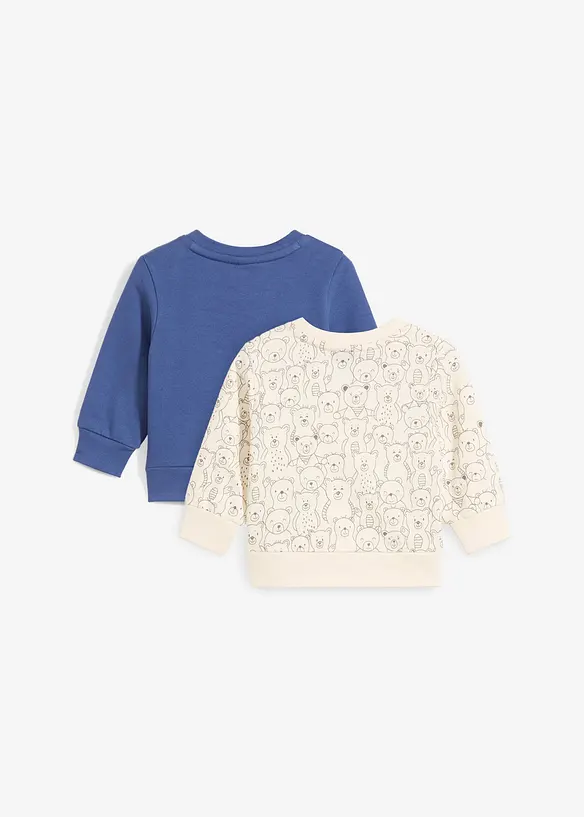 Lot de 2 sweats b&eacute;b&eacute; en coton, bonprix