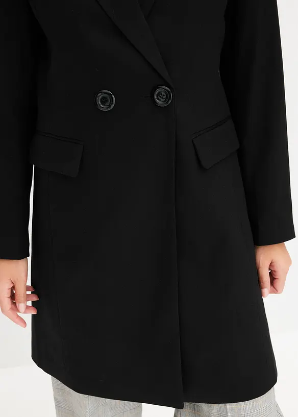 Blazer long à col V, manches longues, bonprix