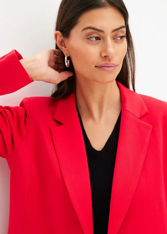 Blazer long à col V, manches longues, bonprix