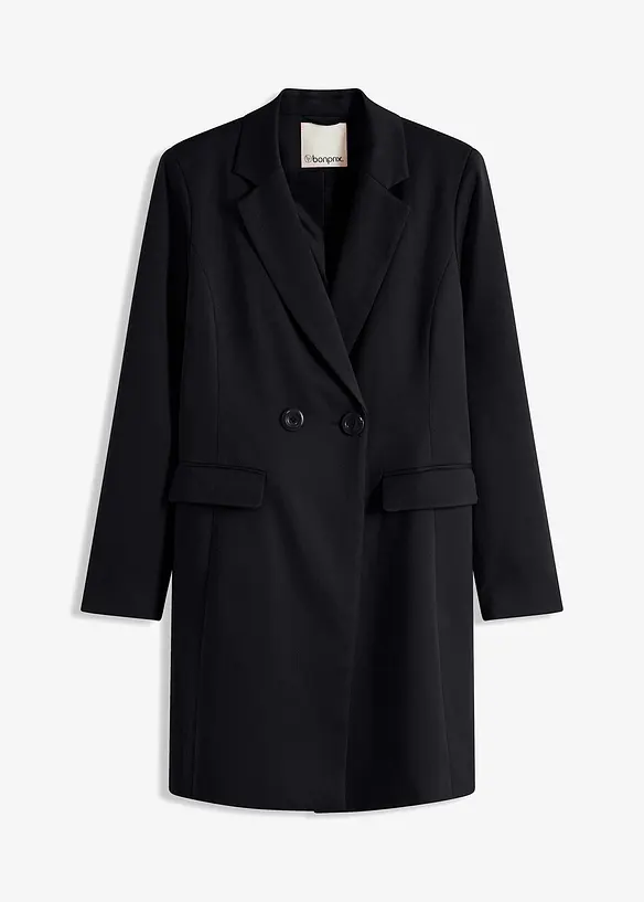 Blazer long à col V, manches longues, bonprix