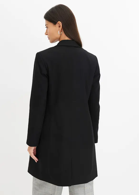 Blazer long à col V, manches longues, bonprix