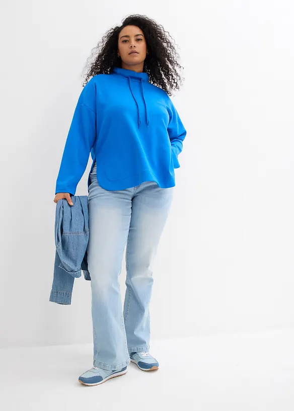 Jean bootcut taille mi-haute, extensible, bonprix