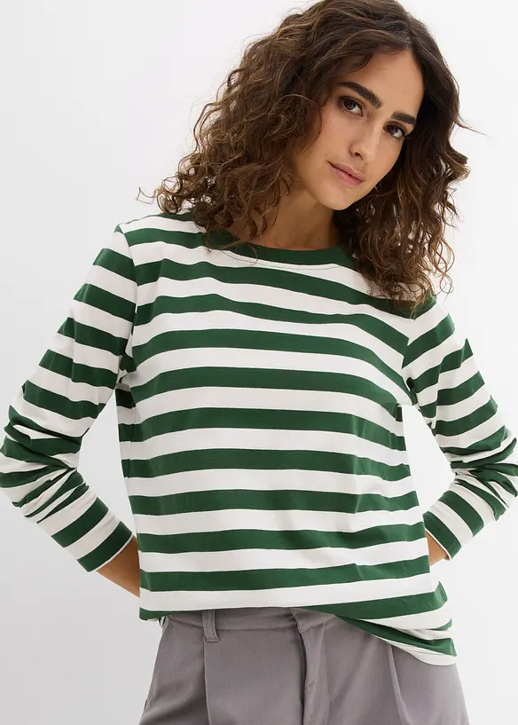 T-shirt rayé 100% coton, bonprix