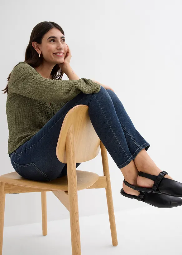 Jean skinny taille mi-haute, extensible, bonprix