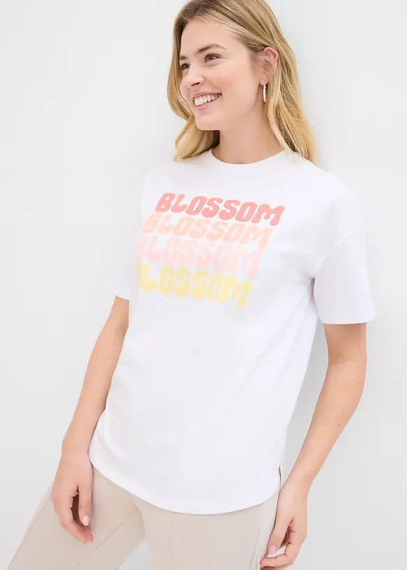 T-shirt boxy oversize en coton, bonprix