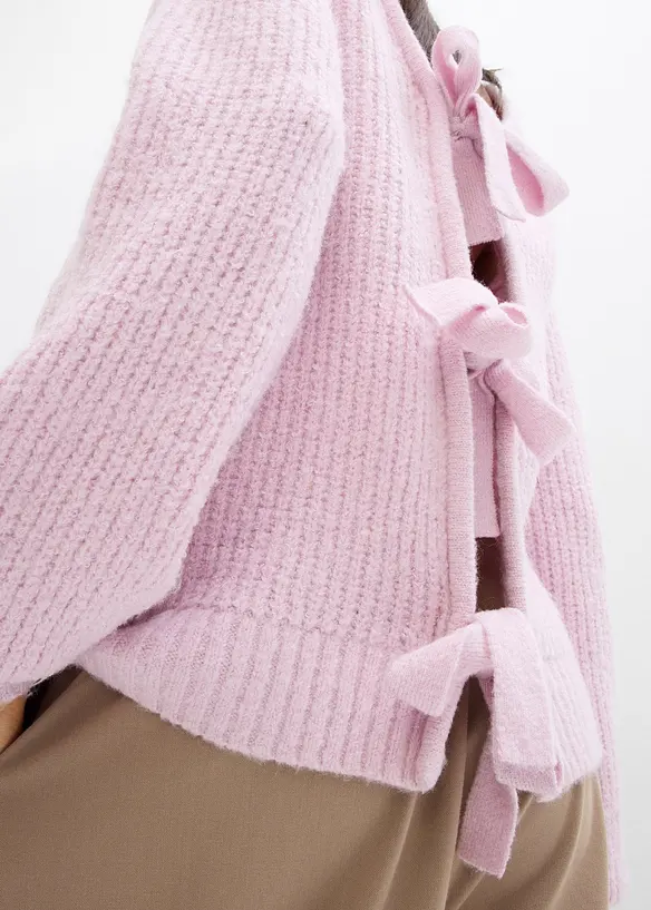 Gilet en maille réversible avec nœuds, bonprix