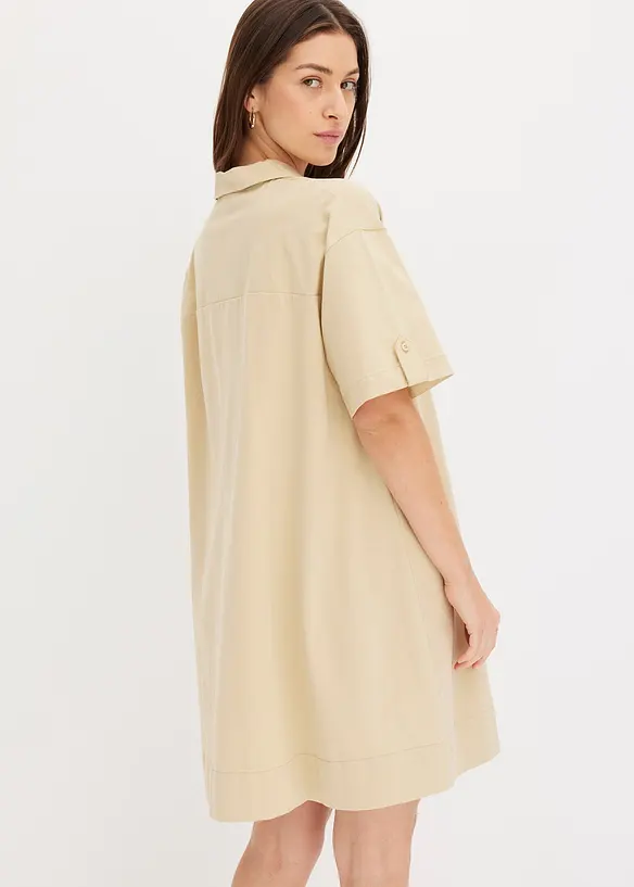 Robe-chemise en matière élastique, bonprix