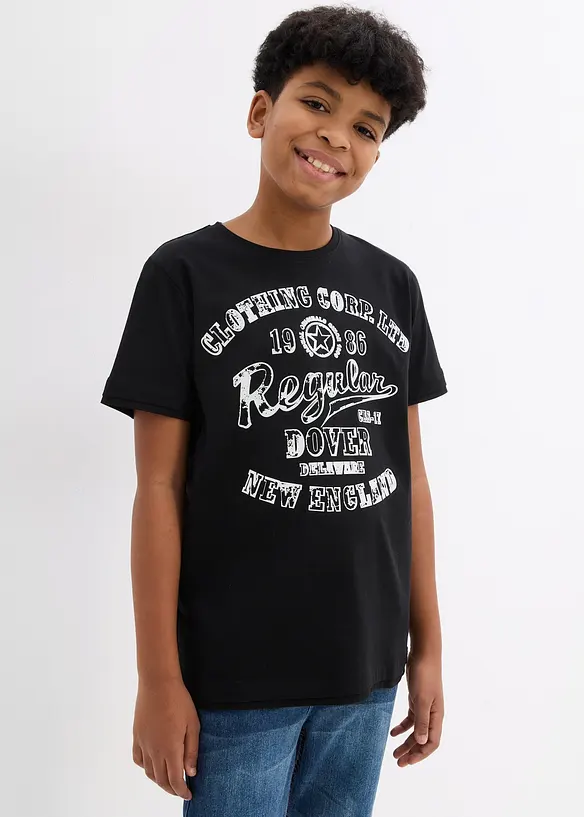 Lot de 2 T-shirts 100% coton, bonprix