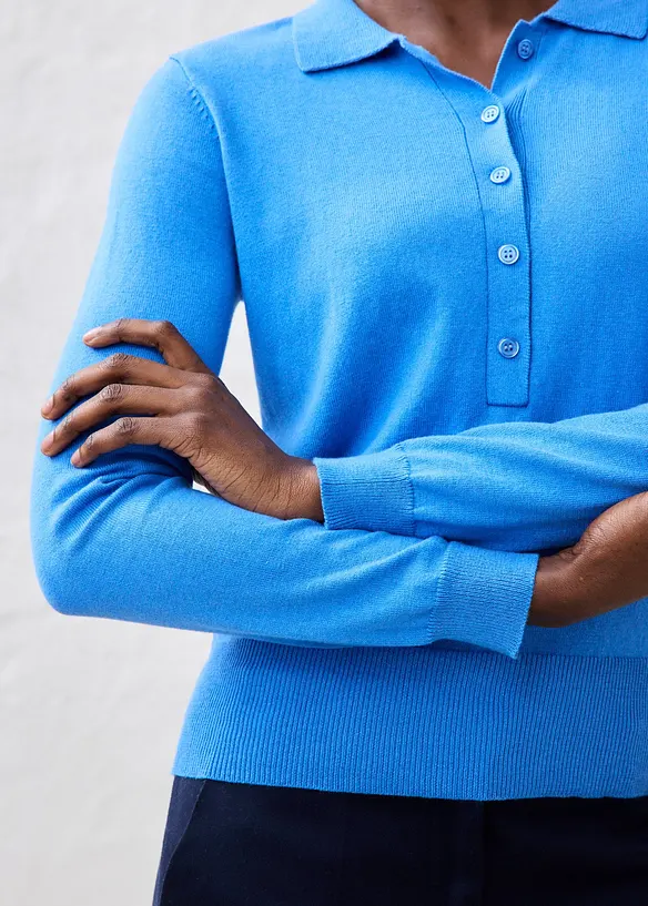 Pull polo avec soie, bonprix