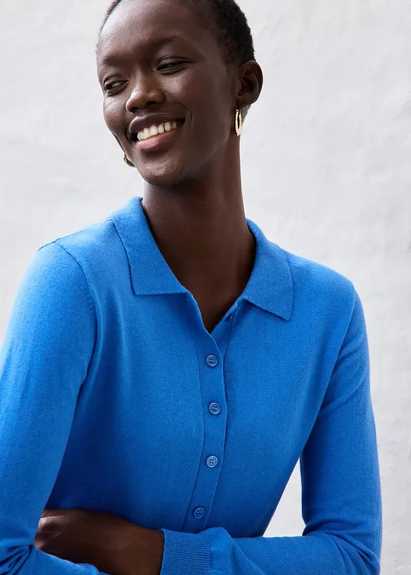 Pull polo avec soie, bonprix