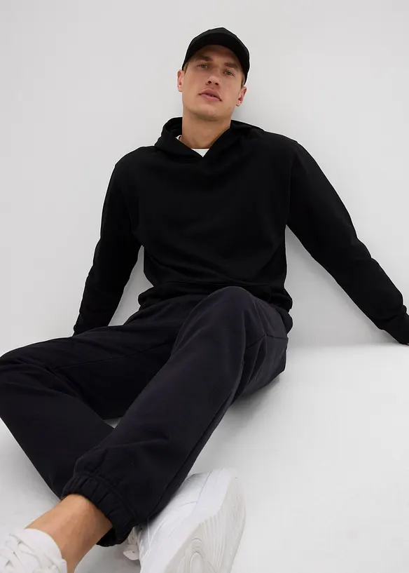 Sweat à capuche 100% coton, loose, bonprix