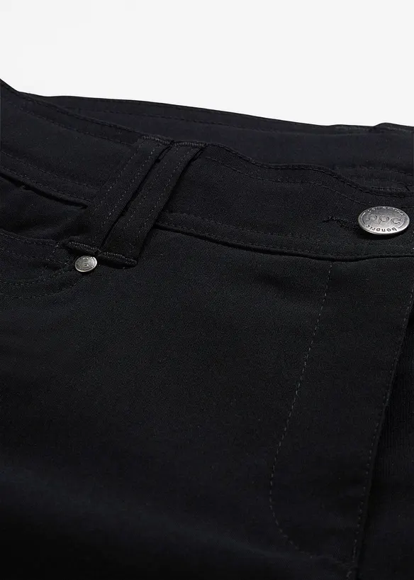 Pantalon droit extensible en bengaline, taille élastiquée, bonprix