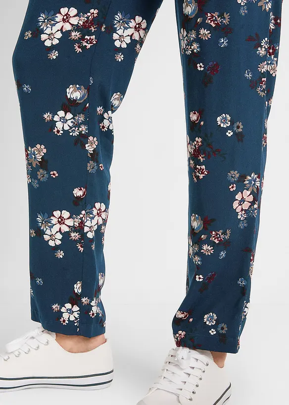 Pantalon en viscose avec taille élastiquée, bonprix