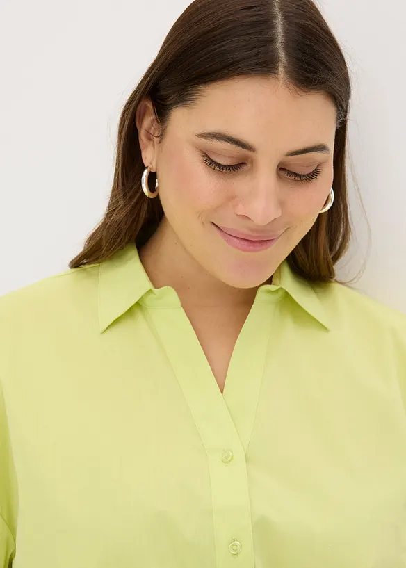 Chemisier court devant, long derrière, manches ballon, bonprix