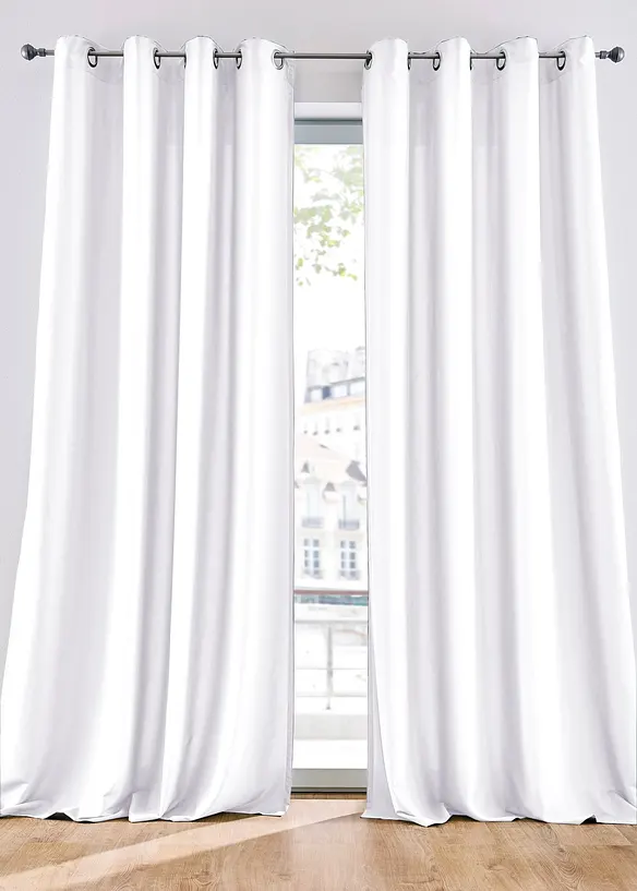 Lot de 2 rideaux en microfibre, bonprix