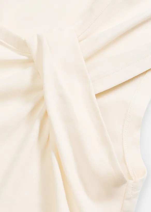 T-shirt en coton extensible avec détail twisté, bonprix