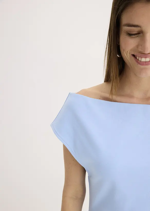 T-shirt col Bardot, 100% coton, bonprix