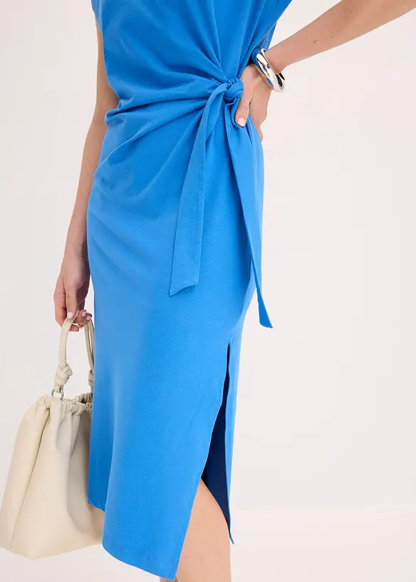Robe nouée en jersey de coton stretch, bonprix