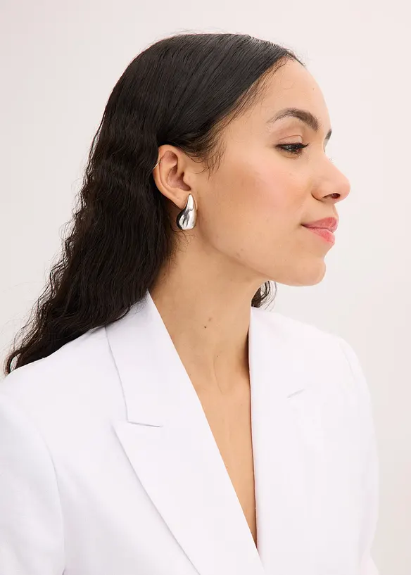 Blazer décontracté en lin avec un large revers, bonprix