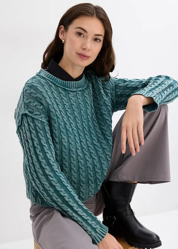 Pull oversize 100% coton, bonprix