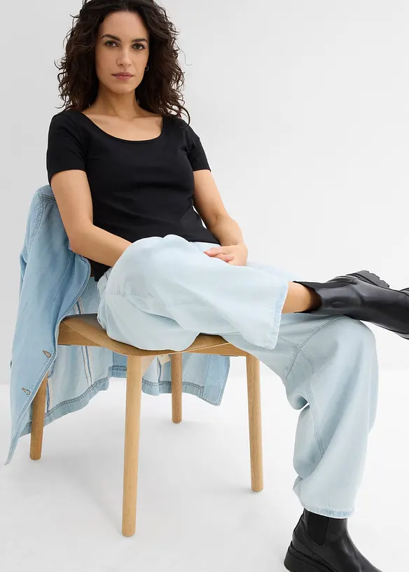 T-shirt à décolleté dos plongeant, bonprix