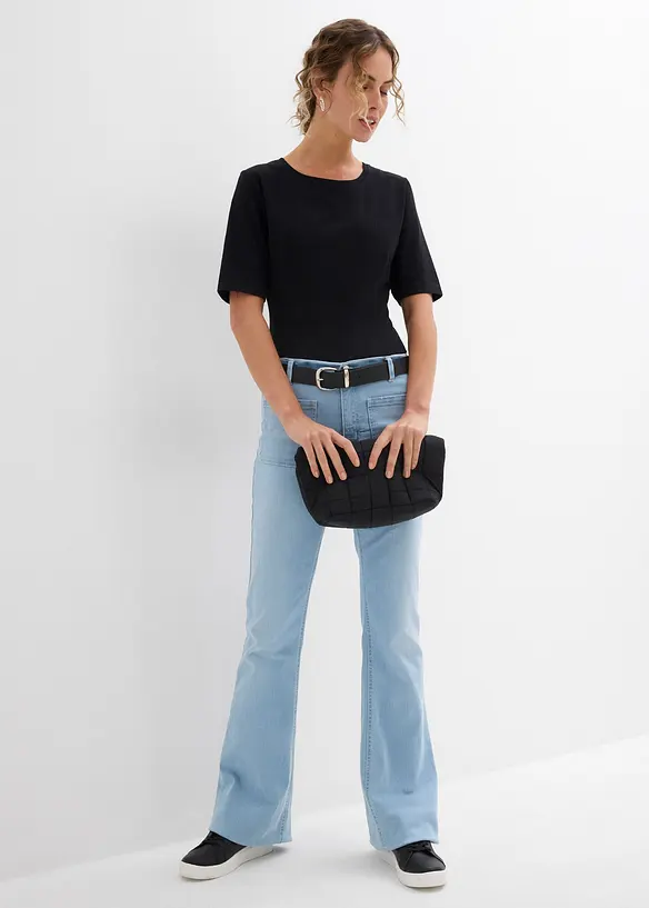 Lot de 2 bodys à manches courtes, bonprix