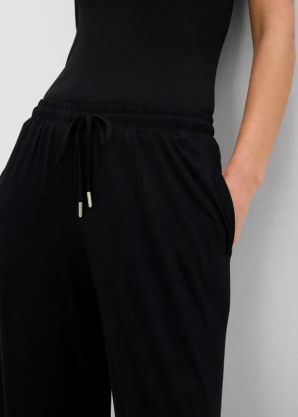 Pantalon fluide en jersey de viscose, bonprix