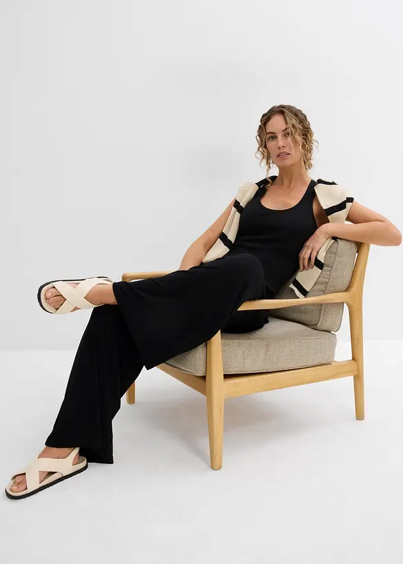 Pantalon fluide en jersey de viscose, bonprix