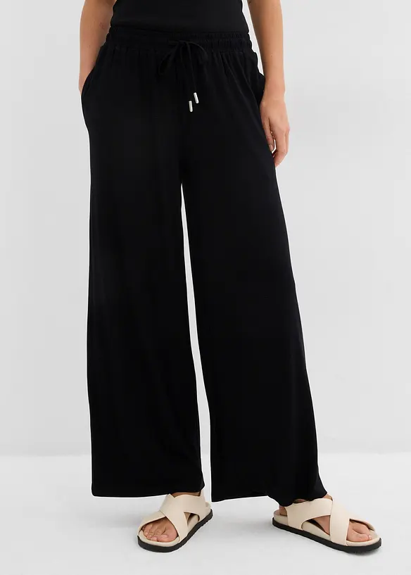 Pantalon fluide en jersey de viscose, bonprix