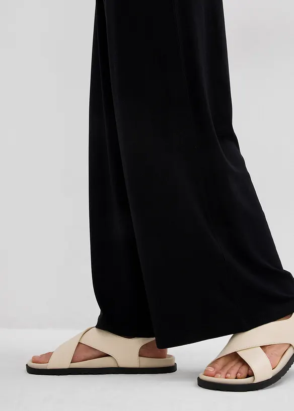 Pantalon fluide en jersey de viscose, bonprix