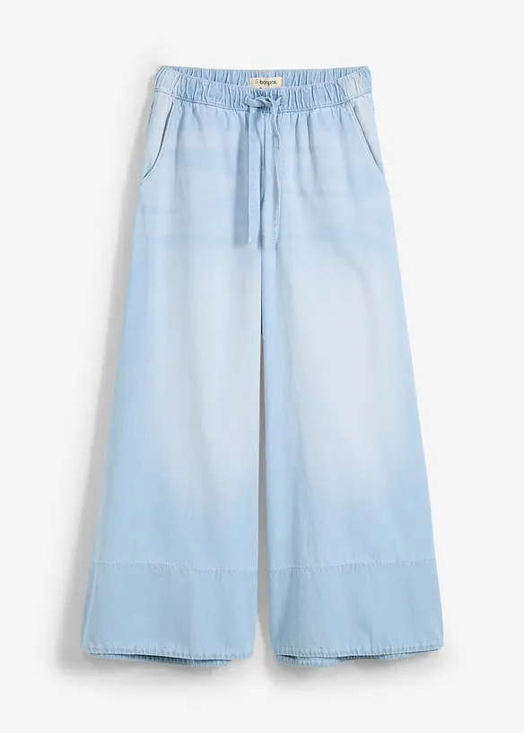 Jean large, taille mi-haute et &eacute;lastiqu&eacute;e, bonprix