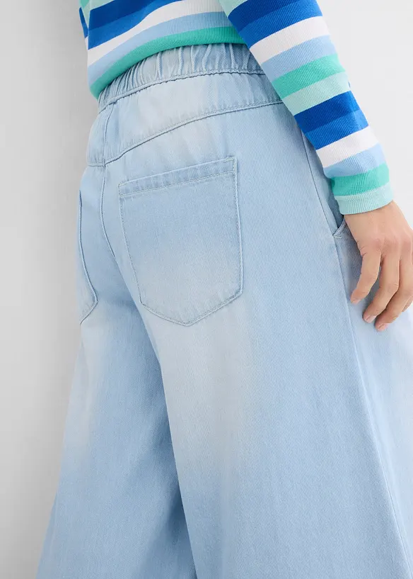 Jean large, taille mi-haute et &eacute;lastiqu&eacute;e, bonprix