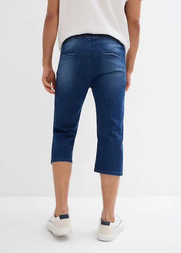 Lot de 2 jeans jogger 3/4 en denim léger, coupe droite regular, bonprix