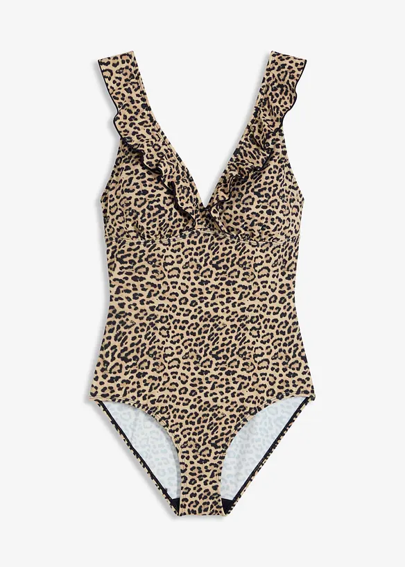 Maillot 1 pièce à volants, bonprix