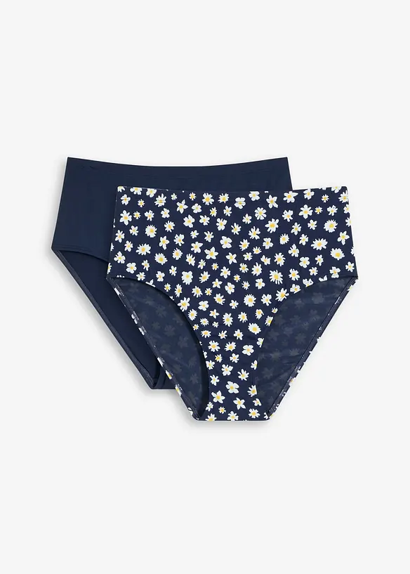 Lot de 2 bas de bikini sculptants, maintien modéré, bonprix