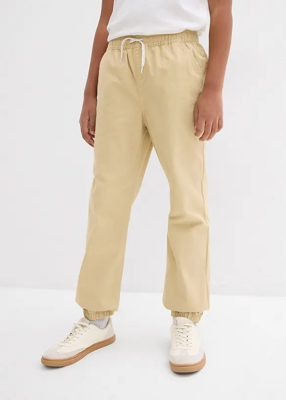 Lot de 2 pantalons jogger 100% coton, bonprix