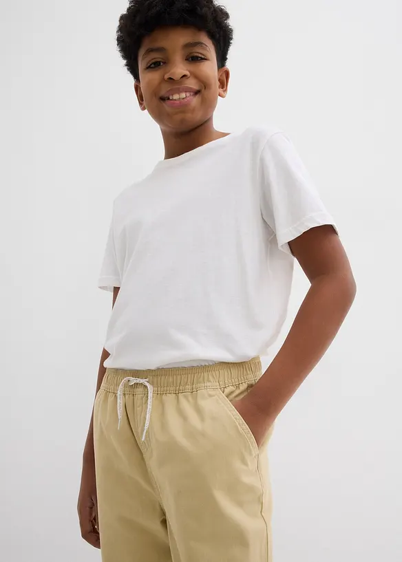 Lot de 2 pantalons jogger 100% coton, bonprix