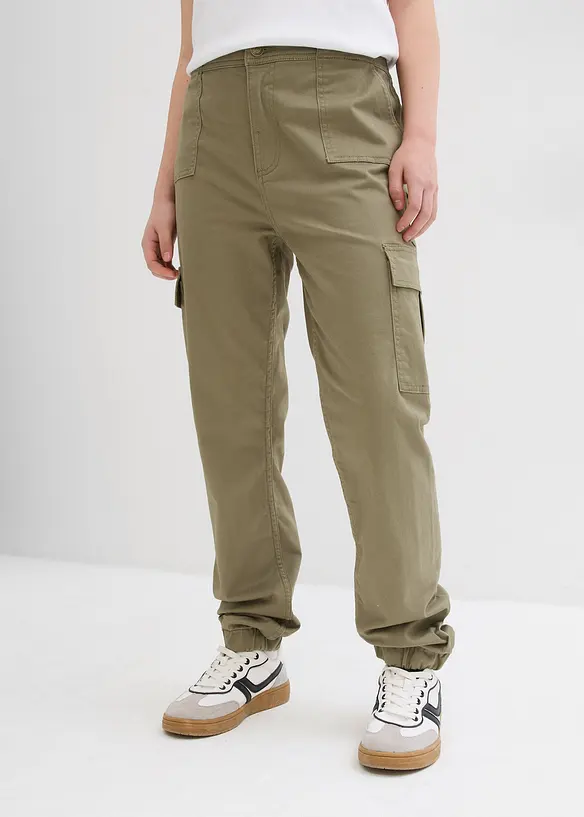Pantalon cargo avec poches plaquées, bonprix