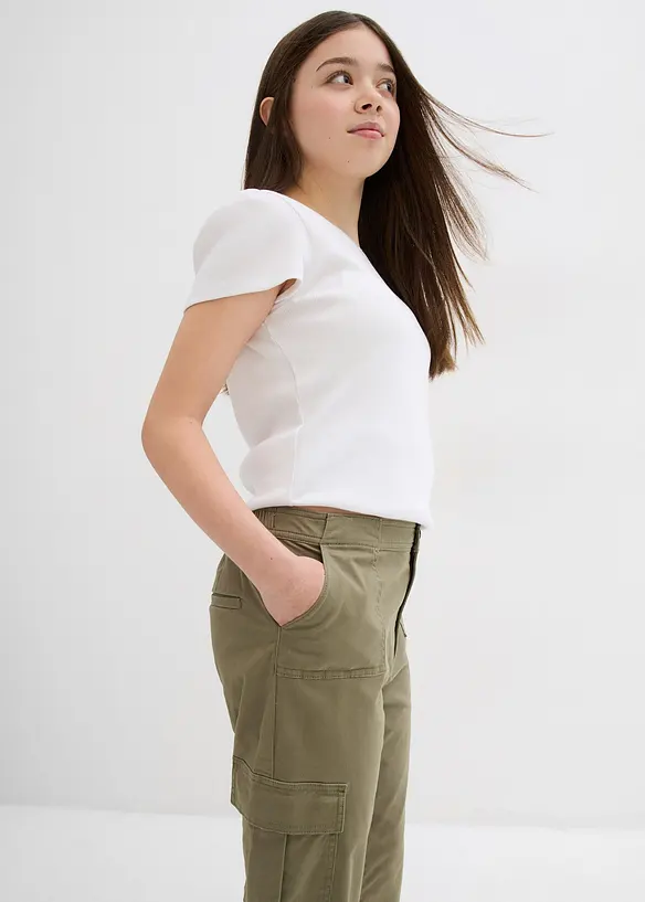 Pantalon cargo avec poches plaquées, bonprix