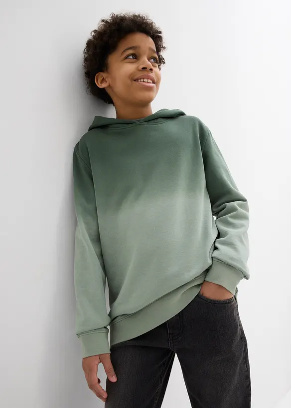 Sweat &agrave; capuche effet ombr&eacute;, bonprix