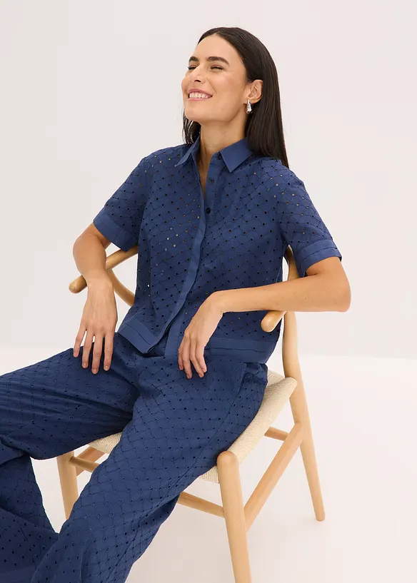 Chemisier à broderies anglaises, bonprix