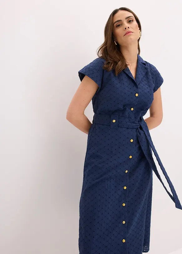 Robe-chemise en broderie anglaise, bonprix