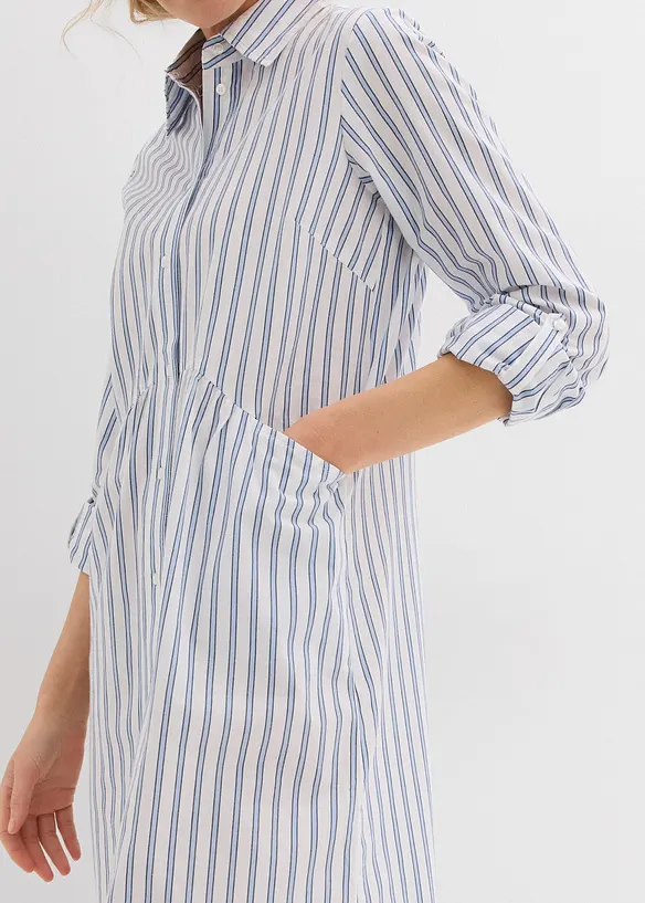 Robe à col chemise, 100% coton, bonprix
